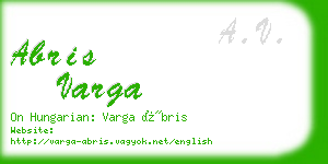 abris varga business card